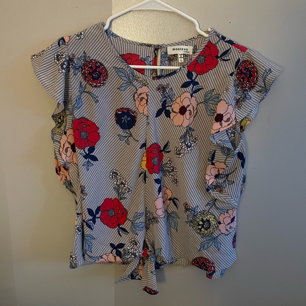 Spring floral Blouse. From Marshalls and lightweight.